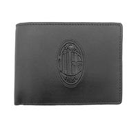 AC Milan 141801, Geldbörse aus Leder, offizielles Produkt für Herren, Schwarz, 125 x 95 x 30 mm
