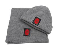 AC Milan 143555 Grigio Geschenkset Schal und Mütze, grau, Einheitsgröße