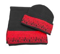 AC Milan 143569 Milan Geschenkset Schal und Mütze, Schwarz, Einheitsgröße