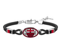 AC Milan Armband aus Edelstahl 316L mit Emaille, Taglia Unica, Edelstahl, Keine