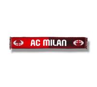 AC Milan Jacquard-Schal, rote Grafik mit weißer Schrift, offizielles Produkt, 100% Acryl, hergestellt in Italien