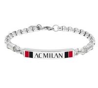 AC Milan LOWELL Armband Milan aus 316L Stahl mit Emaille, Taglia Unica, Edelstahl, Keine