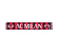 AC Milan Offizieller Schal, gestreift, Grafik, Jacquard-Strick, Acryl, Rot, Schwarz, Einheitsgröße