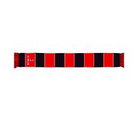 AC Milan Offizieller Schal, gestreiftes Grafik mit gesticktem Logo, Schlauchverarbeitung, Acryl, Rot, Schwarz, Einheitsgröße