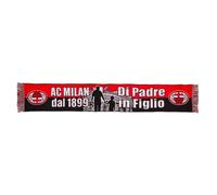 AC Milan Unisex Offizieller AC Mailand Jacquard-Schal, rot/schwarz, Einheitsgröße