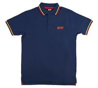 Ac - AC/DC Polo Shirt Classic Band Logo Nue offiziell Unisex Navy Blau XL