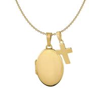 Acalee 30-3001 Halskette mit Medaillon und Kreuz 333 Gold / 8 Karat 50 cm