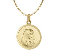 Acalee 50-1024 Halskette mit Madonna Anhänger Gold 333 Maria Dolorosa Ø 18 mm 45 cm