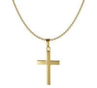 ACALEE Halskette mit Kreuz aus Gold 333/8 Karat zauberhafter Halsschmuck für Frauen, elegante Geschenkidee für Damen, 20-1210-45 45 cm