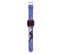 Accutime FZN4733 LED Kinderuhr Disneys Die Eiskönigin, Digitaluhr mit LED-Anzeige für Uhrzeit & Datum, Weiches Acryl-Armband, Lange Batterielaufzeit, Abschalt Automatik, Uhr für Mädchen & Jungen, Lila