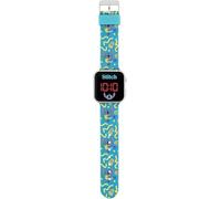 Accutime LED-Kinderuhr Lilo & Stitch (blau), Stitch Digitaluhr mit LED-Anzeige für Uhrzeit und Datum