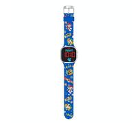 Accutime PAW4354 LED Kinderuhr Paw Patrol, Digitaluhr mit LED-Anzeige für Uhrzeit und Datum, Weiches Acryl-Armband, Lange Batterielaufzeit, Abschalt Automatik, Uhr für Jungen und Mädchen, Blau