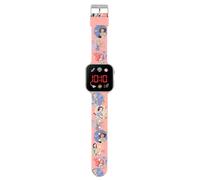 Accutime PN4398 LED-Kinderuhr Disney Prinzessinnen, Digitaluhr mit LED-Anzeige für Uhrzeit und Datum, Weiches Acryl-Armband, Lange Batterielaufzeit, Abschalt Automatik, für Mädchen und Jungen, Rosa