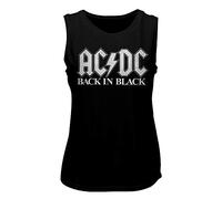 ACDC 1973 Heavy Metal Rock Band Music Group Back In Black Ladies Muscle Tank Top