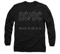 ACDC Back in Black Herren-Langarm-T-Shirt, anthrazit, L
