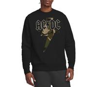ACDC Unisex Camo Bolt Crew Sweatshirt, Schwarz, M