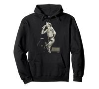 ACDC Live Sänger Bon Scott Back In Black von Dick Barnatt Pullover Hoodie