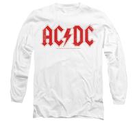 ACDC Logo Raglan Unisex Langarm T-Shirt, Weiß, L