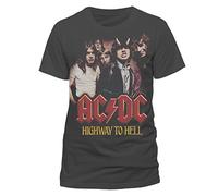 ACDC Offizielles „Highway To Hell“ Rock/Heavy Metal T-Shirt für Herren und Damen Gr. 2X-Large, schwarz