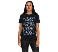 ACDC Unisex AC/DC T Shirt Cannon Swing Band Logo Official Dip Dye on Black Unisex T-Shirt, Black,