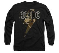 ACDC Unisex Camo Bolt Mens Long Sleeve T-Shirt, Schwarz, M