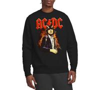 ACDC Unisex Fire and Horns Crew Sweatshirt, Schwarz, M