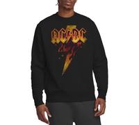 ACDC Unisex Fire Bolt Crew Sweatshirt, Schwarz, XXL