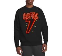 ACDC Unisex Neon Bolt Crew Sweatshirt, Schwarz, XL