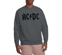 ACDC Unisex Worn Logo Crew Sweatshirt, anthrazit, L