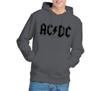 ACDC Unisex Worn Logo Hoodie Kapuzenpullover, anthrazit, M