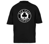 Ace Cafe London Logo T-Shirt Baggy Unisex Herren Damen Kurze Ärmel Schwarz Men Woomen Black Tee