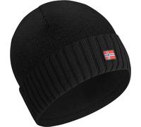 ACE Norway Winter-Mütze - Strick-Mütze aus Schaf-Wolle für Erwachsene - Woll-Beanie für Damen & Herren - Schwarz