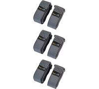 AceCamp 3 Paar (6 Stück) Klettgurt Packriemen 2.5 x 90 cm Allzweckgurt: Größe : 90 cm, Befestigungsriemen, Fahrrad, Sport, 3er-Pack Grau, 91140