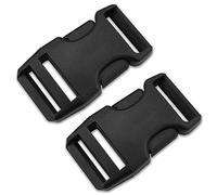 AceCamp® Duraflex Steckverschluss [2x25mm - schwarz] - Gurtbefestigung Kofferverschluss - Rucksackverschluss - Einfache Anbringung - Robuste Schnalle.