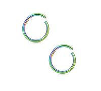 AceFun 16G Helix Piercings Chirurgenstahl Segmentring Clicker Septum Tragus Helix Ohr Piercing Nasenpiercing Lippenpiercing Ring 2 Stück Bunt 16G-12mm