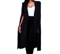 ACemt Cape Lang Damen - Cape Blazer Damen Elegant, Frühling Kostüm Blazer