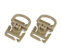 ACEXIER 2 Stück/Los Taktische 360-Grad-Drehung D-Ring-Clips MOLLE Gurtaufsatz für Rucksackbeutel Kunststoffklemme Outdoor-täglich tragen-Kit