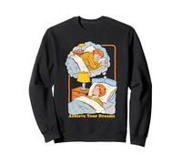 Achieve Your Dreams Sarcasm Retro Vintage Funny Adult Humor Sweatshirt, Unisex für Erwachsene, Schwarz, L