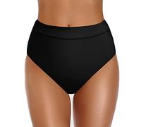 Achimlt Bikini Hose Damen Retro Ruched Bikinihose High Waist Badeanzug Mädchen Bikini Unterteil Damen Hoch Geschnittene Badehose Einfarbige Hoher Taille Strandhose Einfarbige Bikini Briefs