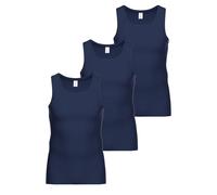 Achselhemd AMMANN "3er Pack Athletic Shirt Day Modern / Cotton & More", Herren, Gr. 6, N-Gr, blau (nightblau), Obermaterial: 57% Modal CMD. 35% Baumwolle CO. 8% Elasthan EL., Unterhemden (43965443-6) 