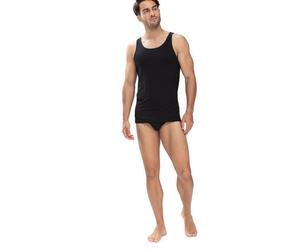 Achselhemd MEY "Dry Cotton", Herren, Gr. 4 (S), N-Gr, schwarz, Single Jersey, Obermaterial: 57% Baumwolle, 38% Polyester, 5% Elasthan, unifarben, körpernah, Rundhals, Unterhemden, mit körpernaher Pass