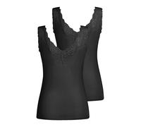 Achselhemd NINA VON C. "2er Pack Damen Achselhemd Romance", Damen, Gr. 36, N-Gr, schwarz, Obermaterial: 95% Modal CMD. 5% Elasthan EL., Unterhemden (24591121-36) schwarz