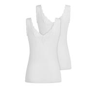 Achselhemd NINA VON C. "2er Pack Damen Achselhemd Romance", Damen, Gr. 36, N-Gr, weiß, Obermaterial: 95% Modal CMD. 5% Elasthan EL., Unterhemden (68652011-36) weiß
