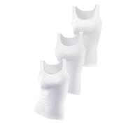 petite fleur Achselhemd (3 Stück), aus reiner Baumwolle, weiß