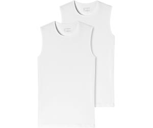 Achselhemd SCHIESSER "95/5", Herren, Gr. 7, N-Gr, weiß (100, weiß), Single Jersey, Obermaterial: 95% Baumwolle, 5% Elasthan, unifarben, normal, Rundhals, Unterhemden, mit komfortablem Rundhals-Ausschn
