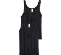 Achselhemd SPEIDEL "Natalie", Damen, Gr. 42, N-Gr, schwarz, Feinripp, Obermaterial: 100% Baumwolle, unifarben, bequem, tiefer V-Ausschnitt, Unterhemden, Baumwolle, eng, bequem, V-Ausschnitt, feminin,