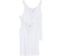 Achselhemd SPEIDEL "Natalie", Damen, Gr. 46, N-Gr, weiß, Feinripp, Obermaterial: 100% Baumwolle, unifarben, bequem, tiefer V-Ausschnitt, Unterhemden, Baumwolle, eng, bequem, V-Ausschnitt, feminin, vie