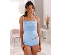 Achselhemd WÄSCHEPUR, Damen, Gr. 40, 2 Stk., Normalgrößen, blau (eisblau), 50% Baumwolle, 50% Modal, Unterhemden (10404454-40) eisblau