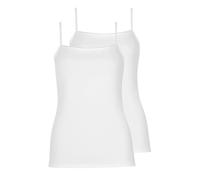 Achseltop LISCA "2er Pack Damen Trägerhemd Emma", Damen, Gr. L, N-Gr, weiß, Obermaterial: 45% Baumwolle CO. 45% Modal CMD. 10% Elasthan EL., Unterhemden (97095300-L) weiß