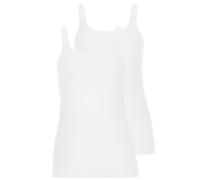 Achseltop LISCA "2er Pack Damen Trägerhemd Emma", Damen, Gr. XL, N-Gr, weiß, Obermaterial: 45% Baumwolle CO. 45% Modal CMD. 10% Elasthan EL., Unterhemden (21036506-XL) weiß